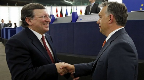 Barroso és Orbán (Fotó: Vincent Kessler, Reuters.)