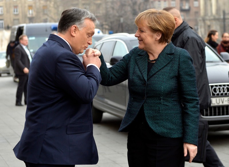 Orbán Viktor és Angela Merkel (MTI-fotó: Illyés Tibor)