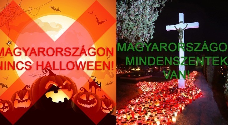 Egy elterjedt internetes meme a Halloween és a Mindenszentek ellentétéről (fotó:internet)