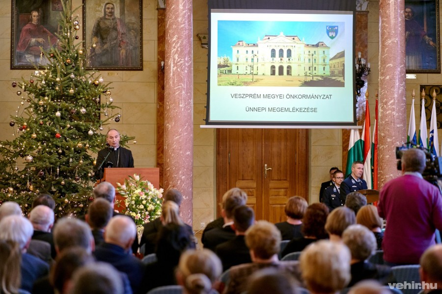 Az ünnepi megemlékezésen a Veszprémi Főegyházmegye érseke, Udvardy György osztotta meg gondolatait
