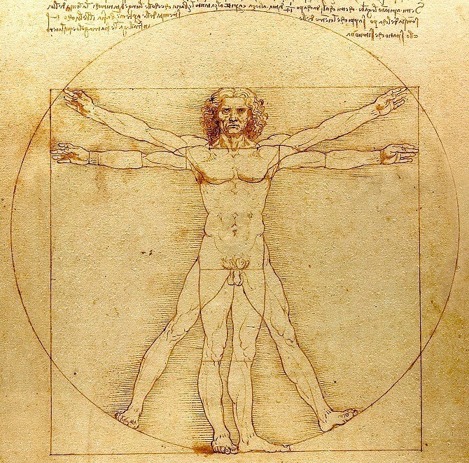 Leonardo da Vinci híres emberábrázolása