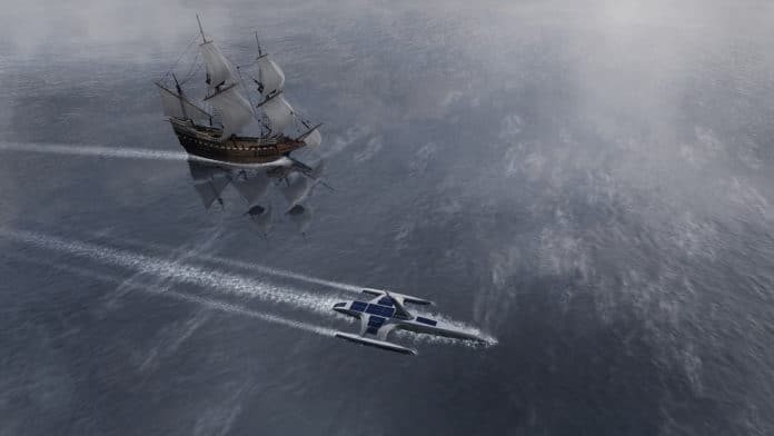 MayflowerAutonomousShip(MAS), ami elnavigálja önmagát az Atlanti-óceánon. Kép: IBM 