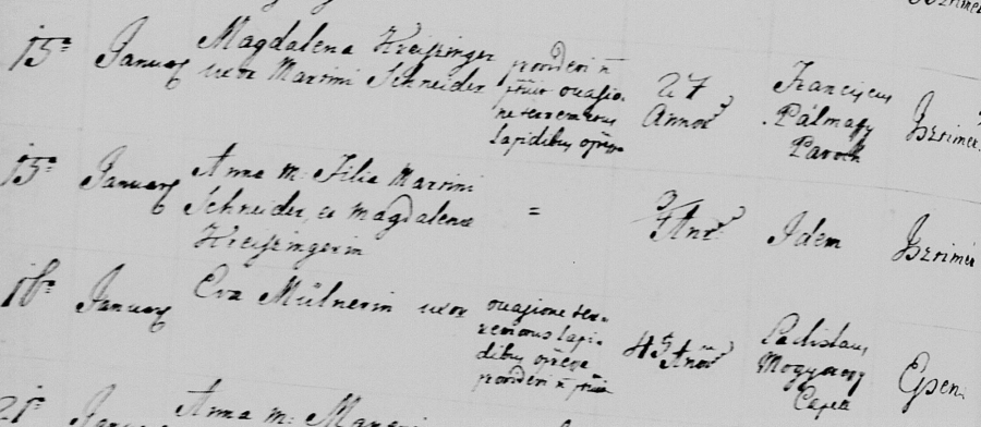 Az 1810-es földrengés áldozatai az isztiméri plébánia anyakönyvében