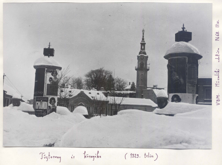 Az 1929-es tél Veszprémben (fotó: Kovács Győző)