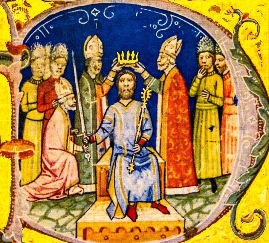 I. András megkoronázása a Képes Krónikában