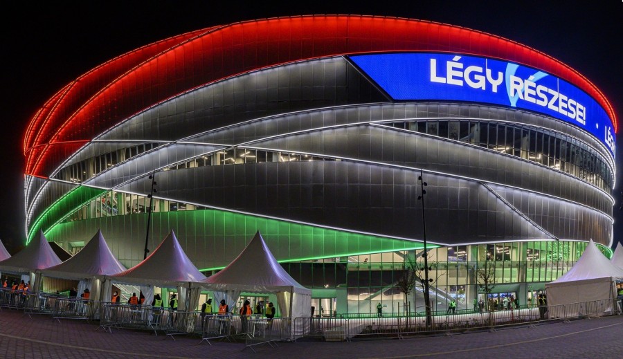 Az újonnan átadott Budapesti Kézilabda Aréna 2021. december 16-án. Az 50 ezer négyzetméter alapterületű, 20 022 ember befogadására képes multifunkcionális csarnok 27 hónap alatt épült fel. MTI/Szigetváry Zsolt
