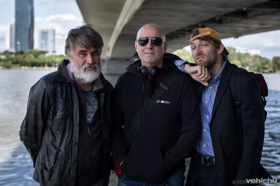 A rendező színészeivel, Trill Zsolttal és Orbán Leventével