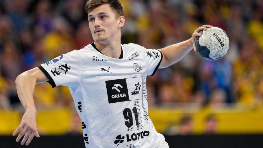 Imre Bence pazarul teljesített - fotó: THW Kiel