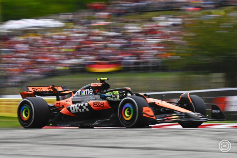 Lando Norris, a McLaren brit versenyzője a Forma-1-es Magyar Nagydíjon a mogyoródi Hungaroringen 2025. augusztus 3-án. MTI/Bodnár Boglárka