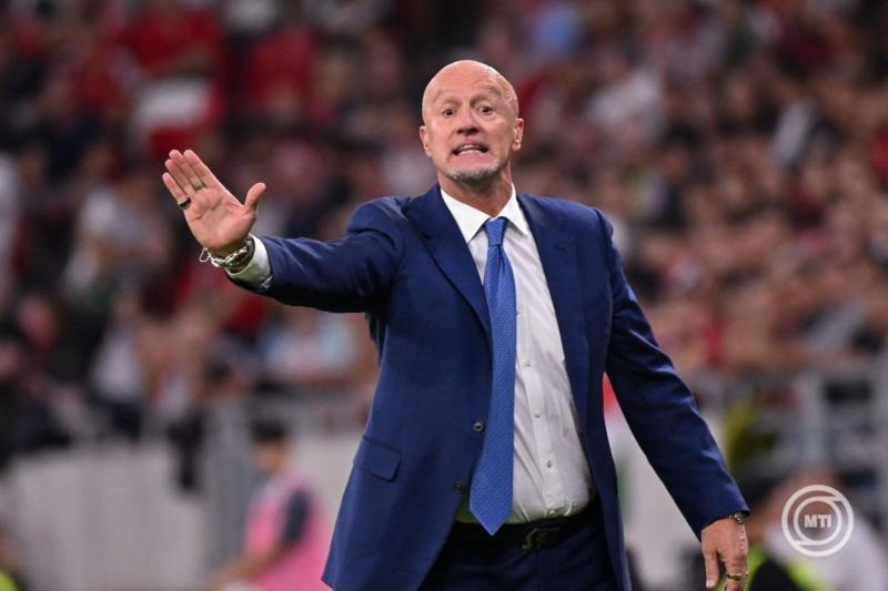 Marco Rossi szövetségi kapitány a Magyarország - Portugália labdarúgó világbajnoki selejtező mérkőzésen a Puskás Arénában 2025. szeptember 9-én. MTI/Illyés Tibor