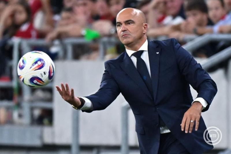 Roberto Martínez portugál szövetségi kapitány a Magyarország - Portugália labdarúgó világbajnoki selejtező mérkőzésen a Puskás Arénában 2025. szeptember 9-én. MTI/Illyés Tibor