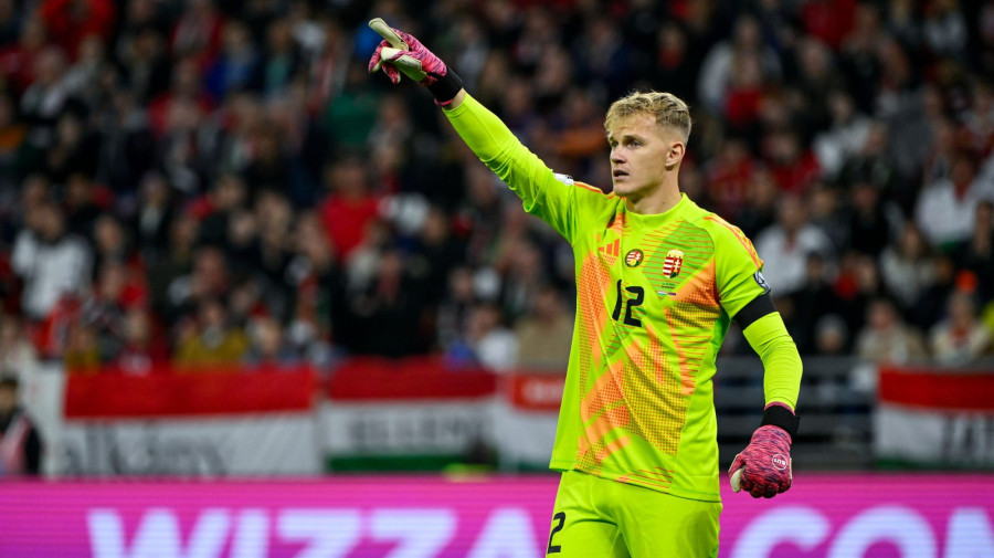 Tóth Balázs kapus a Magyarország - Örményország labdarúgó világbajnoki selejtezõ mérkõzésen a Puskás Arénában 2025. október 11-én.MTI/Purger Tamás