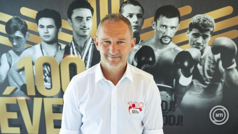 Kovács István "Koko", a MÖSZ elnöke, olimpiai, világ- és Európa-bajnok ökölvívó a 100 éves Magyar Ökölvívók Szövetsége (MÖSZ) hétvégi ünnepi gáláját beharangozó sajtótájékoztatón Budapesten 2025. augusztus 14-én. MTI/Hegedüs Róbert