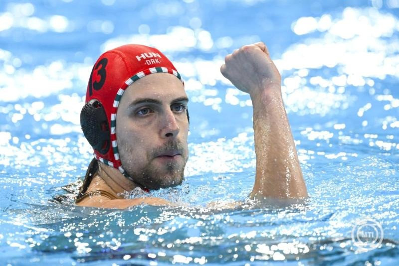 Belgrád, 2026. január 25. Vogel Soma kapus a belgrádi férfi vízilabda Európa-bajnokság döntőjében játszott Szerbia - Magyarország mérkőzésen a Belgrade Arenában 2026. január 25-én. MTI/Czeglédi Zsolt