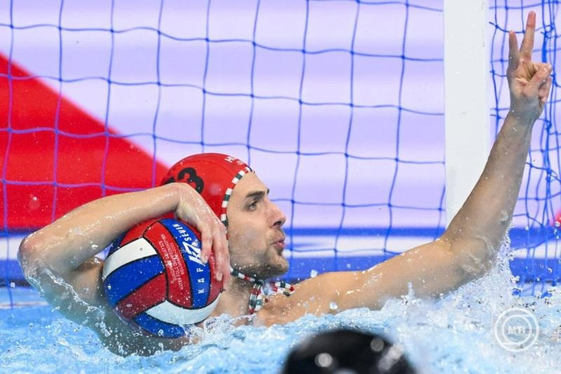 Vogel Soma kapus a belgrádi férfi vízilabda Európa-bajnokság döntőjében játszott Szerbia - Magyarország mérkőzésen a Belgrade Arenában 2026. január 25-én. MTI/Czeglédi Zsolt