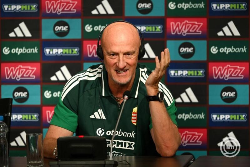 Marco Rossi szövetségi kapitány a magyar labdarúgó-válogatott sajtótájékoztatóján az MLSZ Telki Edzőközpontjában 2026. június 4-én. A csapat másnap Finnország ellen játszik barátságos mérkőzést. MTI/Illyés Tibor