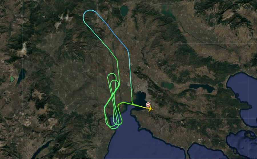 A Flightradar térképén az eset