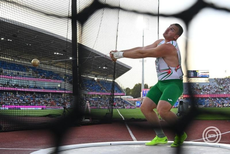 Halász Bence a férfi kalapácsvetés selejtezőjében a birminghami atlétikai Európa-bajnokságon 2026. augusztus 10-én. MTI/Czeglédi Zsolt