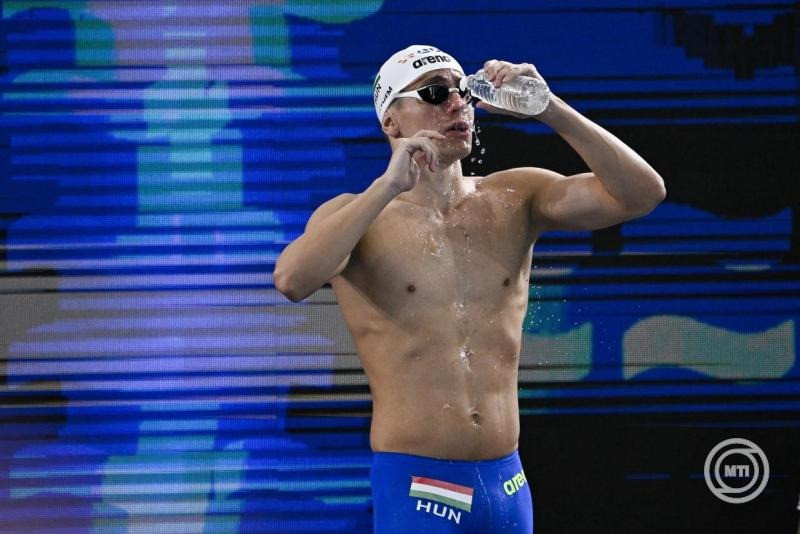 Betlehem Dávid a férfi 1500 méteres gyorsúszás előfutama előtt a párizsi vizes Európa-bajnokságon az olimpiai vizesközpontban 2026. augusztus 14-én. MTI/Hegedüs Róbert