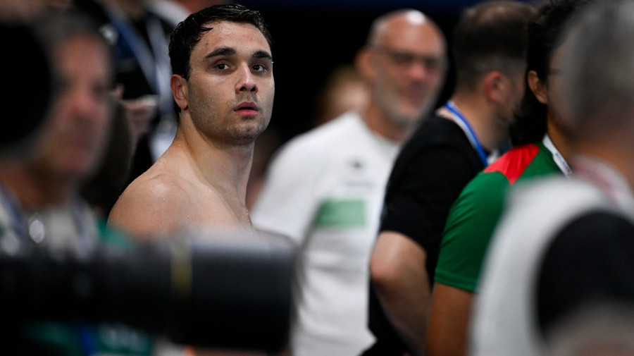 Milák Kristóf a férfi 50 méteres gyorsúszás előfutamában a párizsi vizes Európa-bajnokságon az olimpiai vizesközpontban 2026. augusztus 15-én. MTI/Hegedüs Róbert