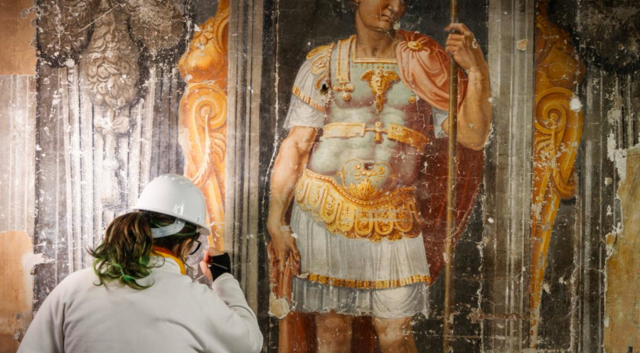 Reneszánsz freskók restaurálása a római Villa Silvestri Rivaldi palotában
